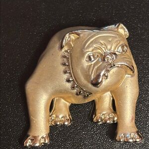 CAJC Gold-tone Bulldog brooch GO DAWGS!